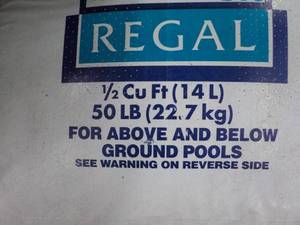 lot 320 image: 10 - 50 lb bags Regal Swimming Pool...