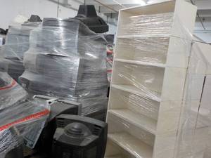 lot 343 image: Metal Stacking 6 Shelf Shelving Uni...