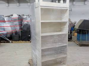 lot 344 image: Metal Stacking 6 Shelf Shelving Uni...