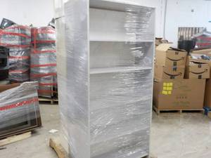 lot 346 image: 5 Shelf Wood Shelving Unit 33 x 12 ...