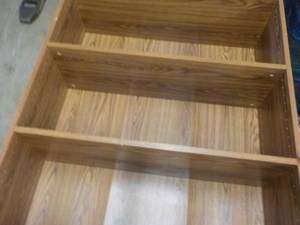 lot 384 image: Wood 5 Shelf bookcase 37 x 12 x 71...