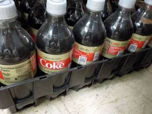 lot 387 image: Case of 24 - 20 oz Bottles Diet Cok...
