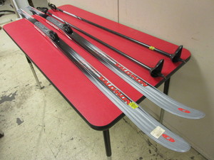 lot 434 image: SALOMON SNOWSCAPE SHORT-LENGTH SKIS, NOVA POLES