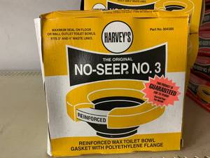 Harveys No-Seep No 3 Reinforced Wax Toliet Bowl Gasket