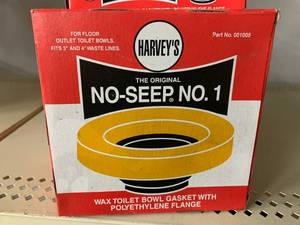 Harveys No Seep No 1 Wax Toilet Bowl Gasket