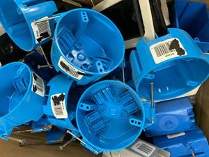 Assorted Blue Electrical Boxes