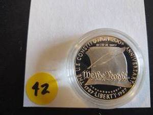 1987-S Constitution Proof Commemorative 90% Silver Dollar US Coin