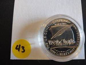 1987-S Constitution Proof Commemorative 90% Silver Dollar US Coin