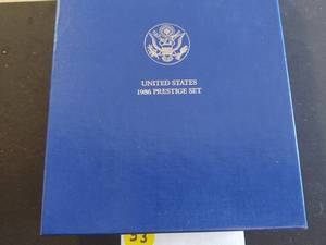 1986 U.S. Prestige Proof set with 90% Silver Dollar
