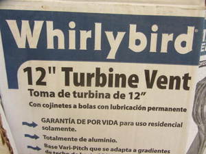 Whirlybird Turbine Vent