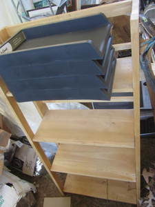 Wooden Shelf, Letter Trays