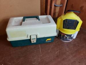 lot 89 image: Plano Tackle Box and Minnow Bucket