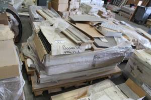 lot 49 image: Misc. Carpet Squares and Ceramic Tile Flooring