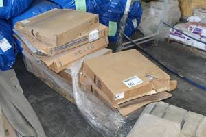 lot 90 image: Lot of (10) Boxes of Johnsonite Rolls and Carpet Squares