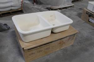 lot 105 image: Wilson Art Gibraltar Solid Surfacing Kitchen Double Sink