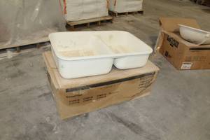 lot 104 image: Wilson Art Gibraltar Solid Surfacing Kitchen Double Sink
