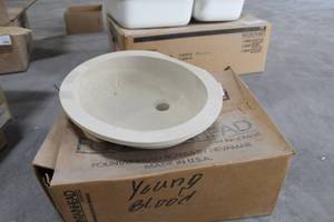 lot 121 image: Nevamar Fountainhead Large Vanity Bowl Beige