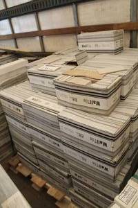 lot 138 image: Lot of (100) Boxes of Soho Warm Grey Glossy Wall Tiles