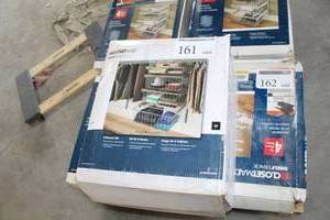 lot 161 image: Closetmaid Shelftrack 4-Tier Drawer Kit Nickel
