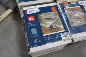 lot 163 image: Closetmaid ShelfTrack 4-Tier Drawer Kit White