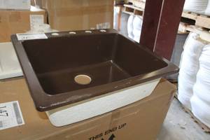 lot 263 image: Brown Kitchen Sink 4-Hole
