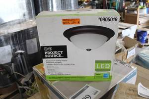 lot 228 image: Project Source LED Flushmount Ceiling Light Fixture