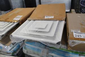 lot 246 image: Venti Air Products HVAC Metal Grill Vent Cover 24x24in. 3Cone-8in. Collar