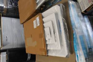 lot 247 image: Venti Air Products HVAC Metal Grill Vent Cover 24x24in. 3Cone-8in. Collar