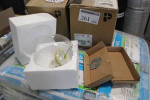 lot 261 image: Progress Lighting Light Fixture Polished Nickel 100W