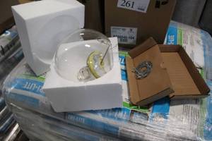 lot 260 image: Progress Lighting Light Fixture Polished Nickel 100W