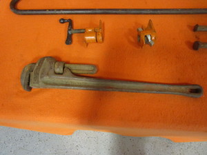 Pipe Wrench, Bar Clamps, Chisles, Crowbar