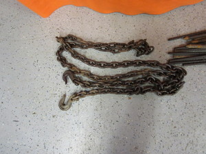 Log Chain, Gas Jug, Tablesaw Blades & Misc