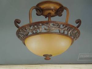 lot 9 image: Semi-Flush Mount Light Fixture