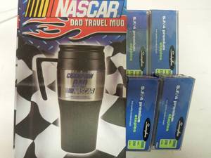 lot 34 image: Nascar Dad Mug, 4 Boxes of Staples