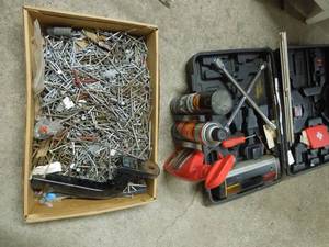lot 81 image: Hardware, Auto Sprays, and Emergency Roadside Kit