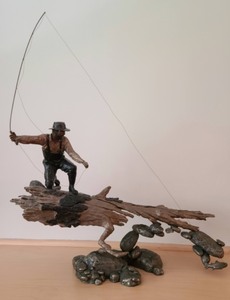 lot 14 image: Mark Hopkins The Take Bronze Sculpture