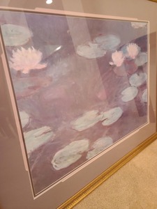 lot 25 image: Gold Framed Lilypads Print