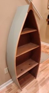 lot 44 image: Wooden Canoe Bookshelf