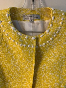lot 163 image: 2 Piece Tahari Suit In Bright Yellow