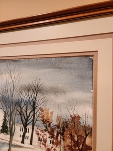 lot 49 image: Framed Scenic Winter Artwork