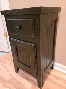 lot 53 image: Black Painted Wood Side Table