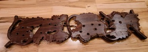 lot 55 image: Carved Wood Wall Deco