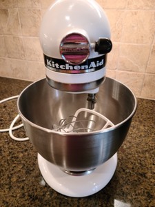 lot 89 image: KitchenAid Classic Plus Mixer And Assortment Of Attachments