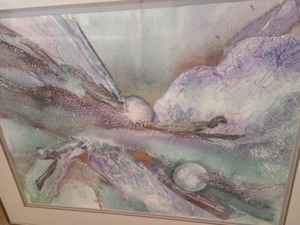 lot 189 image: Framed Planetary Sisters Mixed Media By Ron Lorberblatt