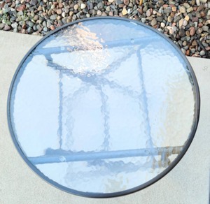 lot 234 image: Small Glass Topped Side Table