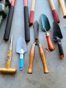 lot 242 image: Large Lot Of Garden ToolsClippers And Electric Hedge Trimmer