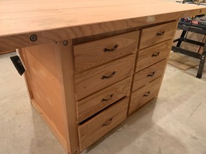 lot 273 image: Work Bench with Storage Drawers