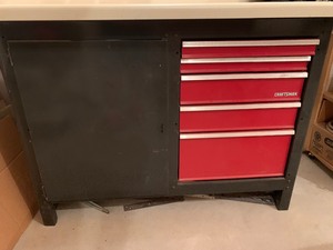lot 284 image: Craftsman Tool Storage Cabinet with Countertop Workspace