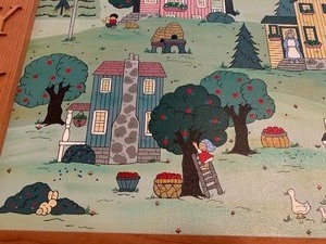 lot 291 image: Folk Art- Apple Valley by Dakotah