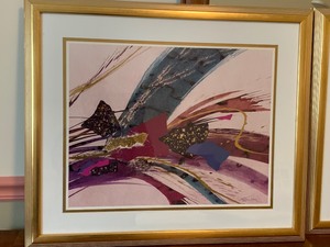 lot 292 image: Two Framed Mixed Media Art Pieces